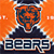 Pixelated static icon featuring a stylized bear mascot head above bold text reading BEARS against an orange background with white accents.