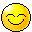 Yellow circular emoji faces with varying eye and mouth expressions on a gray background, some showing open mouths with red tongues.