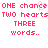 Pixelated pink text on white background with animated heart symbol above 'chance' in first , repeating across four