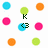Pixelated icon with repeating circular shapes and green 'K' symbols on white background, partially cropped at bottom right.