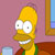 Pixelated close-up of a yellow-skinned cartoon character with large white eyes, black pupils, and a wide grin showing teeth, wearing a green shirt under a red jacket against a pink background.