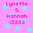 Pixelated pink background with cyan stars and repeated text "Lynette & Hannah (333)" in pink font.