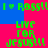 Pixelated green text on alternating blue and pink background with repeated phrases.