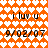 Pixelated orange and white heart-patterned background with repeated text "i luv u" and "9/02/07" in black font across four identical sections.