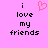 Pixelated text on pink background with a heart symbol replacing the word 'love' in one version.