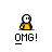A 4x4 grid of pixel art frames showing a yellow stick figure character with white head and limbs, displaying various expressions and speech bubbles in an animated contact sheet format.