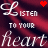 Animated contact sheet of a buddy icon showing "Listen to your heart" text with red hearts, displaying frame-by-frame animation changes in color and transparency.