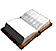 Animated sequence of a book's pages turning, showing multiple open book states with visible text on pages and brown book covers.