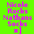 four pixelated text with bright green and yellow backgrounds displaying 'Nicole Rocks Nathans Socks x]' in pink block letters