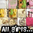 A pixelated image with text overlays reading 'All girls... Juicy Couture Girls' and 'ARE...' over a background of blurred figures in colorful clothing.