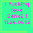 A four- of identical turquoise squares with yellow borders, each containing pink pixelated text and a date, with one showing an additional small yellow heart symbol