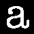 white lowercase 'a' characters on black background with varying pixelation and distortion across and