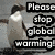 A polar bear with text overlays about global warming and survival, displayed in a