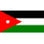 Static pixelated image of a flag with horizontal black, white, and green stripes and a red triangle containing a white circle on the left side.