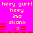 Pixelated text and red bar graphics on a bright pink background with yellow lettering.