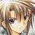 Anime-style character with light brown hair and closed eyes in a static pose, displayed in a