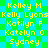 Pixelated yellow text on a green and blue checkered background, displaying names and locations in two vertical