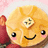 Pixelated image of a smiling pancake with a pat of butter on top, accompanied by text expressing love for underaged buttered pancakes.