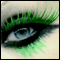 Animated sequence showing a person with dramatic makeup and changing hairstyles across six