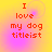Four identical display red pixelated text on a yellow-to-pink gradient background with faint circular patterns