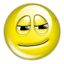 Yellow circular emoji with squinted eyes and a slight smile, showing subtle animation changes across frames.