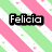 Pixelated text and symbols on a diagonal striped background with small scattered dots.
