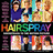 Pixelated image of multiple people in a grid layout with colorful text reading 'HAIRSPRAY' across the middle.