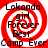 Red and white spiral background with black text reading 'Lokanda girl Forever Best Camp Ever' arranged in a pattern