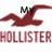 Two red bird silhouettes with text above them, one reading 'My' and the other 'Love', over repeated 'HOLLISTER' text below.