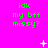 Bright pink background with green text reading 'idk my bff missy?' and white pixelated stars and dots scattered across the image.