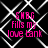 Black background with white geometric lattice pattern and pink text reading 'SMBG fills my love tank' in four quadrants.