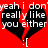 Red background with two black broken hearts, white text reading "yeah i don't really like you either" repeated across both heart shapes.