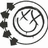 A pixelated black-and-white icon shows a circular maze with an X-shaped path, surrounded by five dark square shapes connected by lines on the left side.