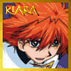identical pixel art portraits with orange hair, dark eyes, and a light blue background featuring the text "KLIARA" in yellow at top left