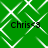 Green background with white diamond-shaped lattice pattern and four identical 'Chris<3' text elements arranged in a