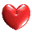 Six red heart-shaped icons arranged in two on a gray background, each with subtle shading and white highlights