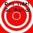 Red background with four white concentric circles, each containing "Roll Tide! Go Bama!" text in black pixelated font.