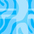 Blue and white pixelated abstract pattern with curved lines and geometric shapes on a light blue background.