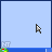 Pixelated cursor and error message animations on a light blue background with blue borders.
