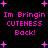 Pixelated pink text and star shapes on black background, repeated in four identical quadrants with slight variations.
