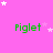 A static image with a bright pink background featuring repeated green text "Piglet" and scattered white stars.