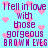 Pixelated text on light blue background with pink hearts, repeating 'I fell in love with those gorgeous BROWN EYES' across two