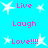 Pixelated cyan background with pink text and white starbursts arranged in a pattern