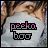 25 identical pixelated images showing a person with dark hair and light skin, wearing a gray shirt, with 'peeka boo' text in varying color schemes
