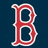A static image featuring a large red 'B' logo on a dark blue background, with blue text on a red background reading 'THE SOX R ALL GOIN THE WAY!!!!!'