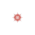 Six red and white pixelated starburst icons arranged in a , varying in size from small to large with consistent radial symmetry