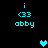 Pixelated cyan text and heart symbols on black background with animated color shifts between light and dark cyan hearts.