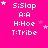 A bright pink background displays a of identical pixelated text blocks with animated star movements, each block containing 'S:Slap A:A H:Hoe T:Tribe' in white