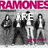Animated sequence showing Ramones band members with changing text overlays: 'ARE THE' then 'BEST', all in grayscale with pink accents.