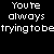 Pixelated text and heart symbols on black background with pink and white lettering, including 'Perfect', 'Already Already', and date strings.
